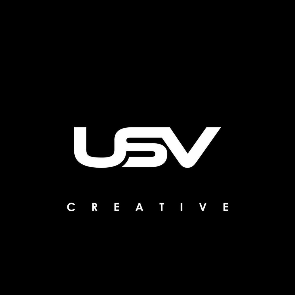 usv brief eerste logo ontwerp sjabloon vector illustratie