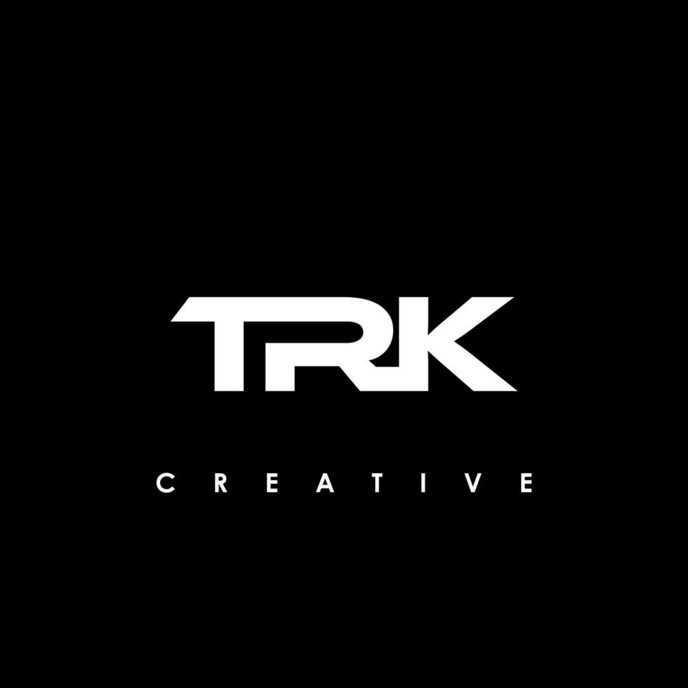 trk brief eerste logo ontwerp sjabloon vector illustratie