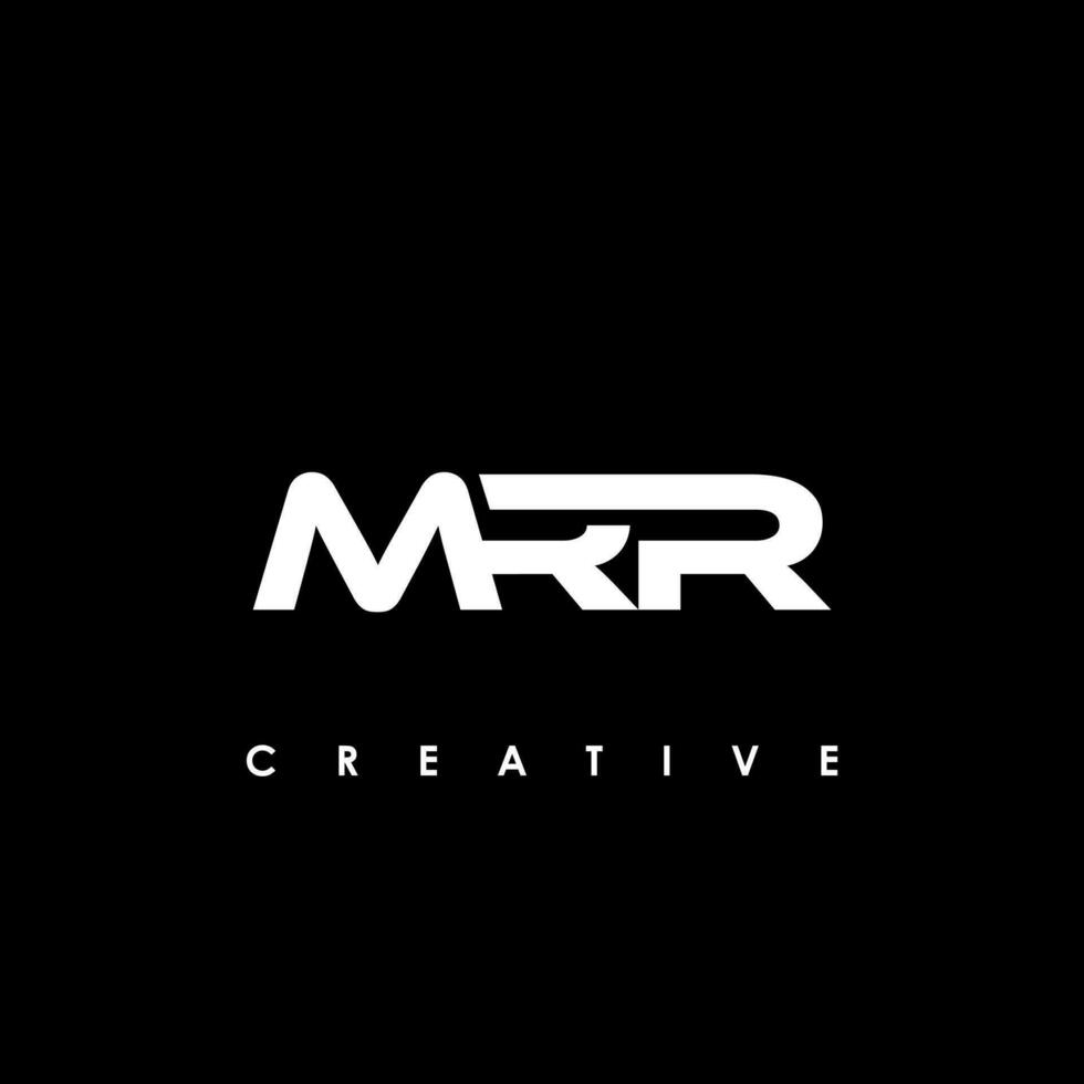 mrr brief eerste logo ontwerp sjabloon vector illustratie