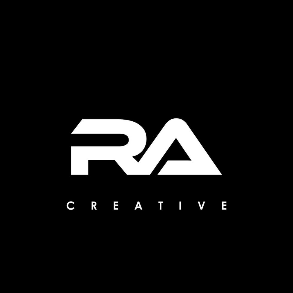 ra brief eerste logo ontwerp sjabloon vector illustratie