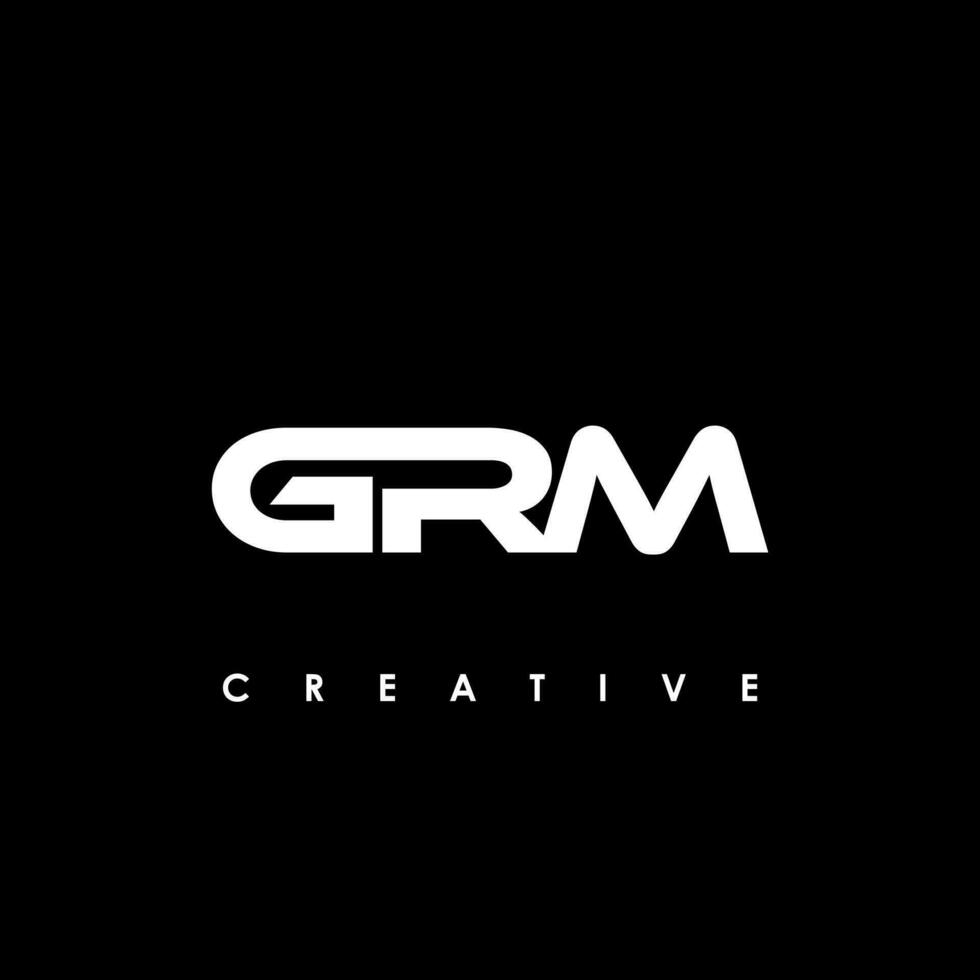 grm brief eerste logo ontwerp sjabloon vector illustratie