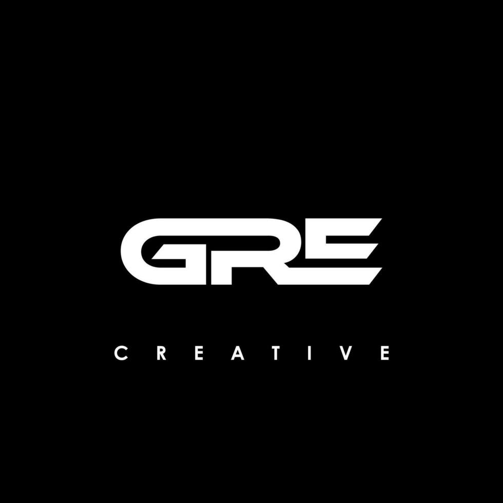 gre brief eerste logo ontwerp sjabloon vector illustratie