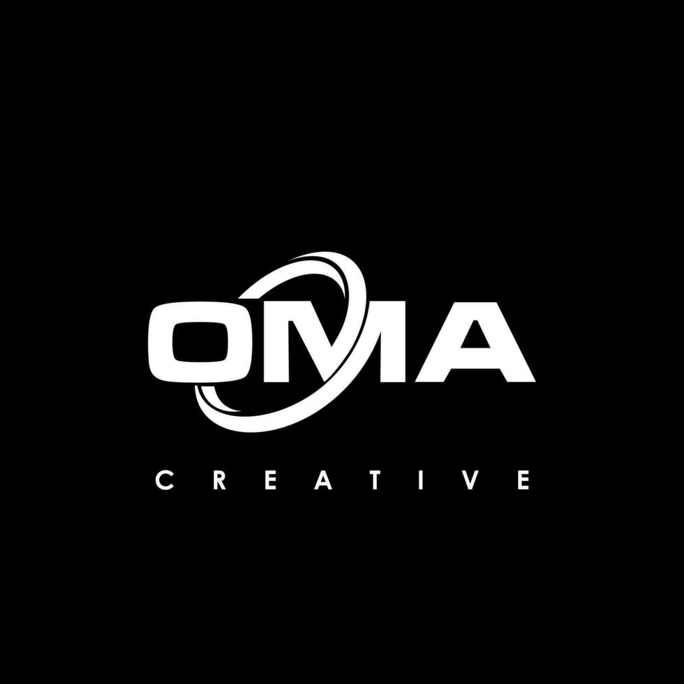 oma brief eerste logo ontwerp sjabloon vector illustratie