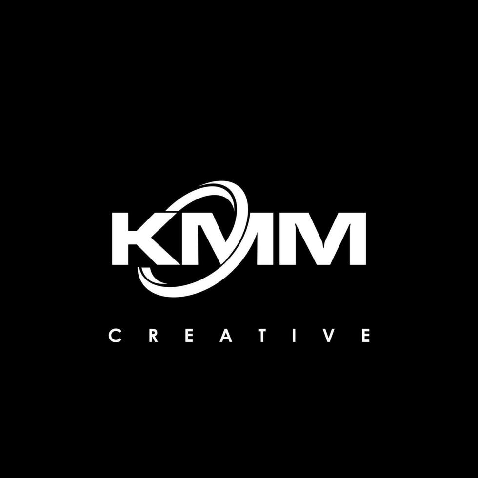 kmm brief eerste logo ontwerp sjabloon vector illustratie