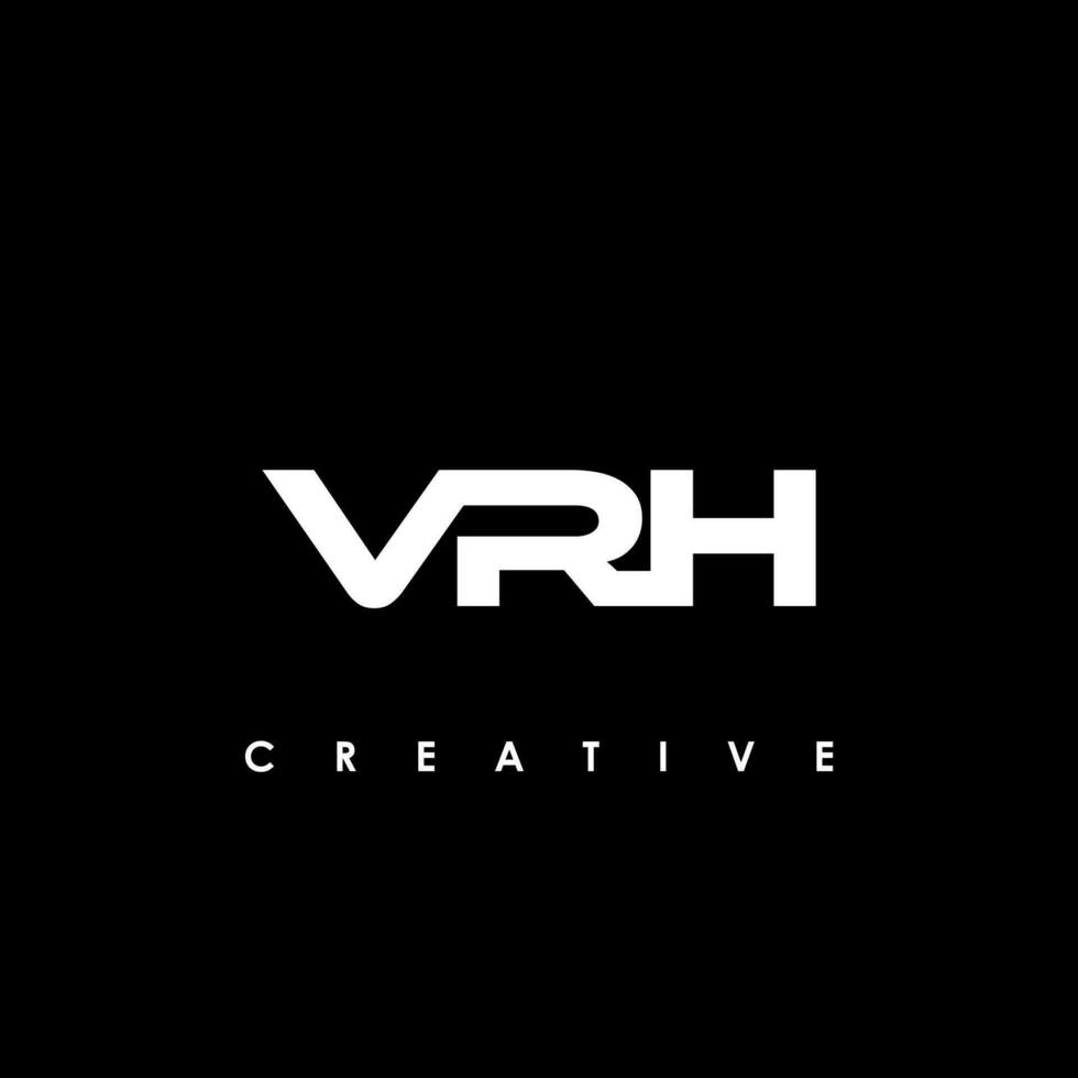 vrh brief eerste logo ontwerp sjabloon vector illustratie