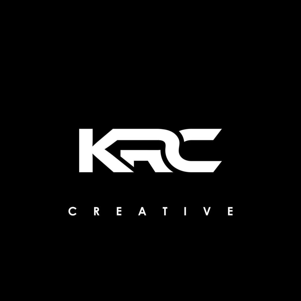 krc brief eerste logo ontwerp sjabloon vector illustratie