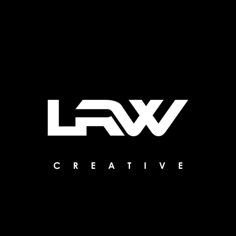 lrw brief eerste logo ontwerp sjabloon vector illustratie