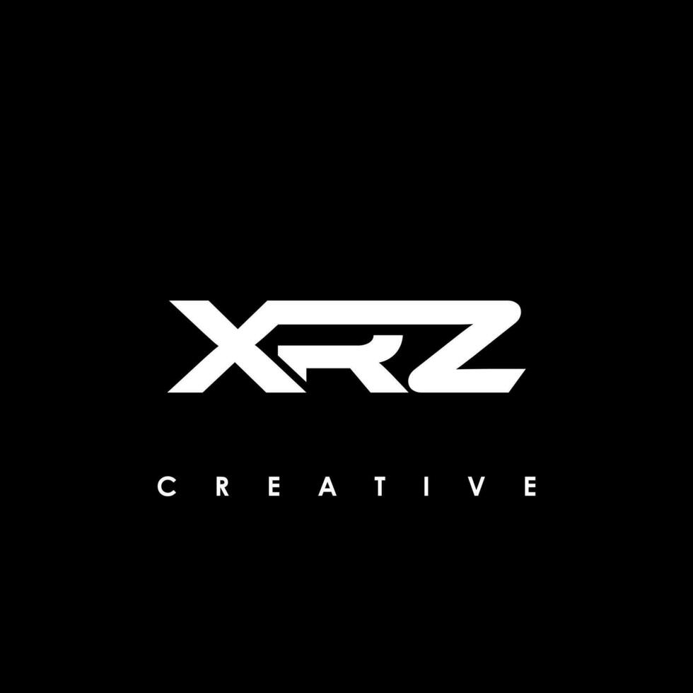 xrz brief eerste logo ontwerp sjabloon vector illustratie