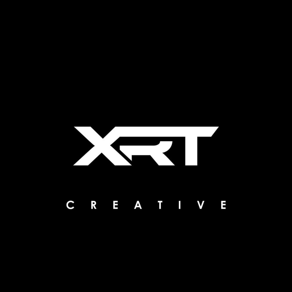 xrt brief eerste logo ontwerp sjabloon vector illustratie