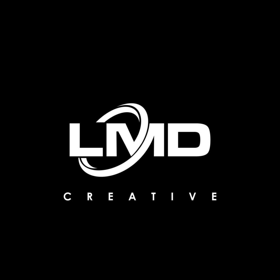 lmd brief eerste logo ontwerp sjabloon vector illustratie