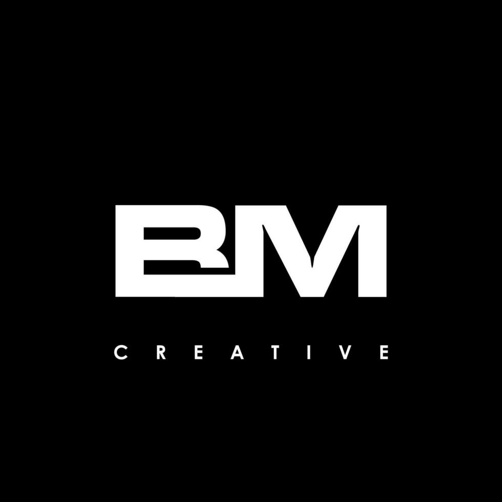 bm brief eerste logo ontwerp sjabloon vector illustratie