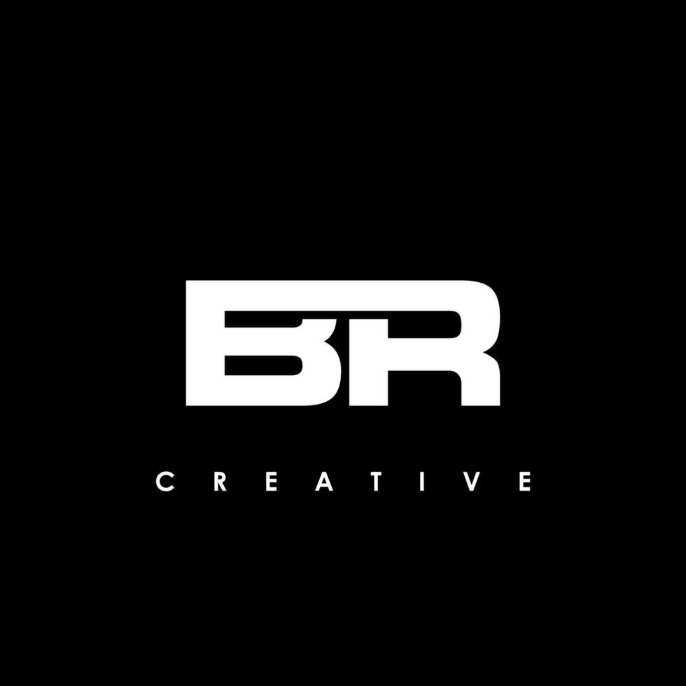 br brief eerste logo ontwerp sjabloon vector illustratie