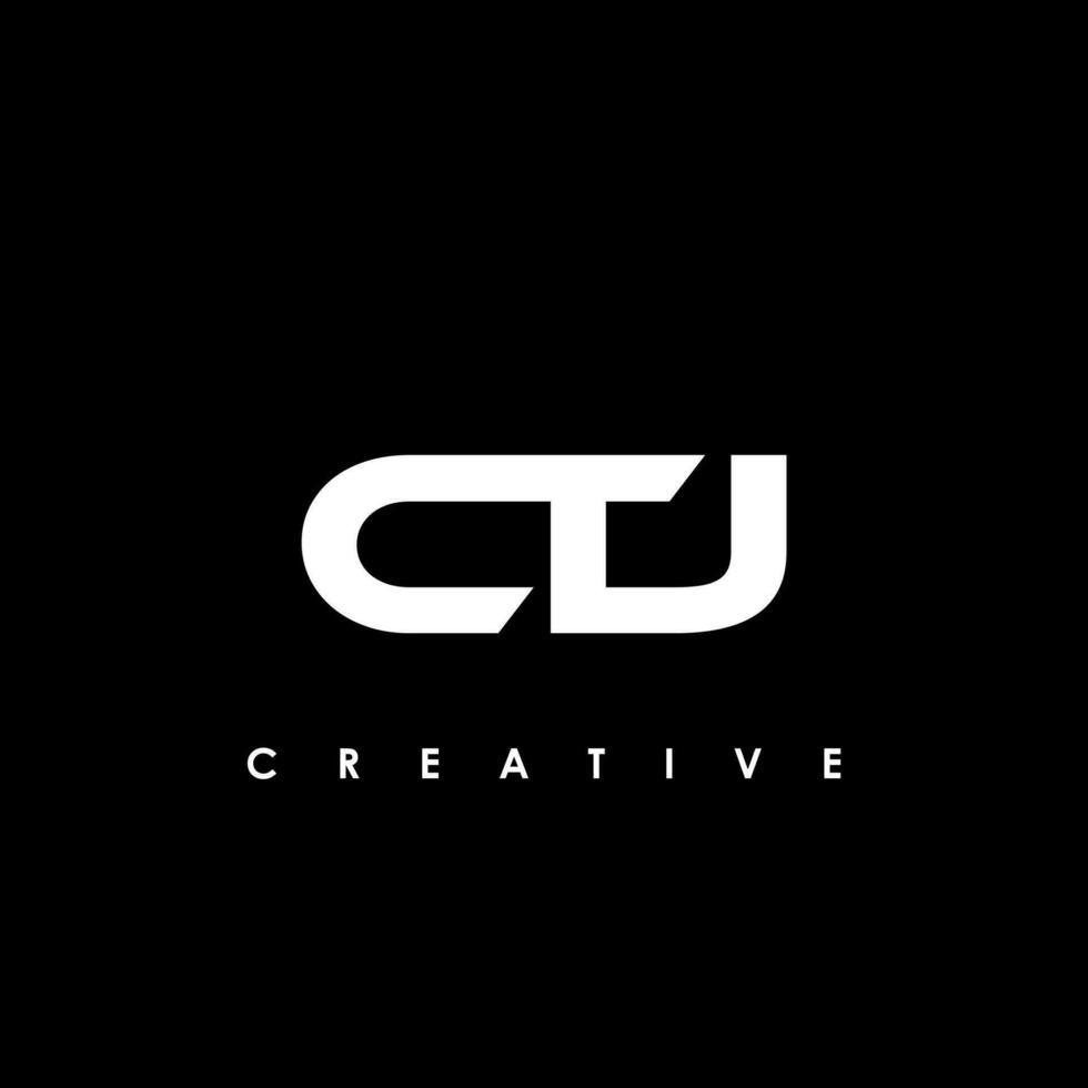 ctj brief eerste logo ontwerp sjabloon vector illustratie