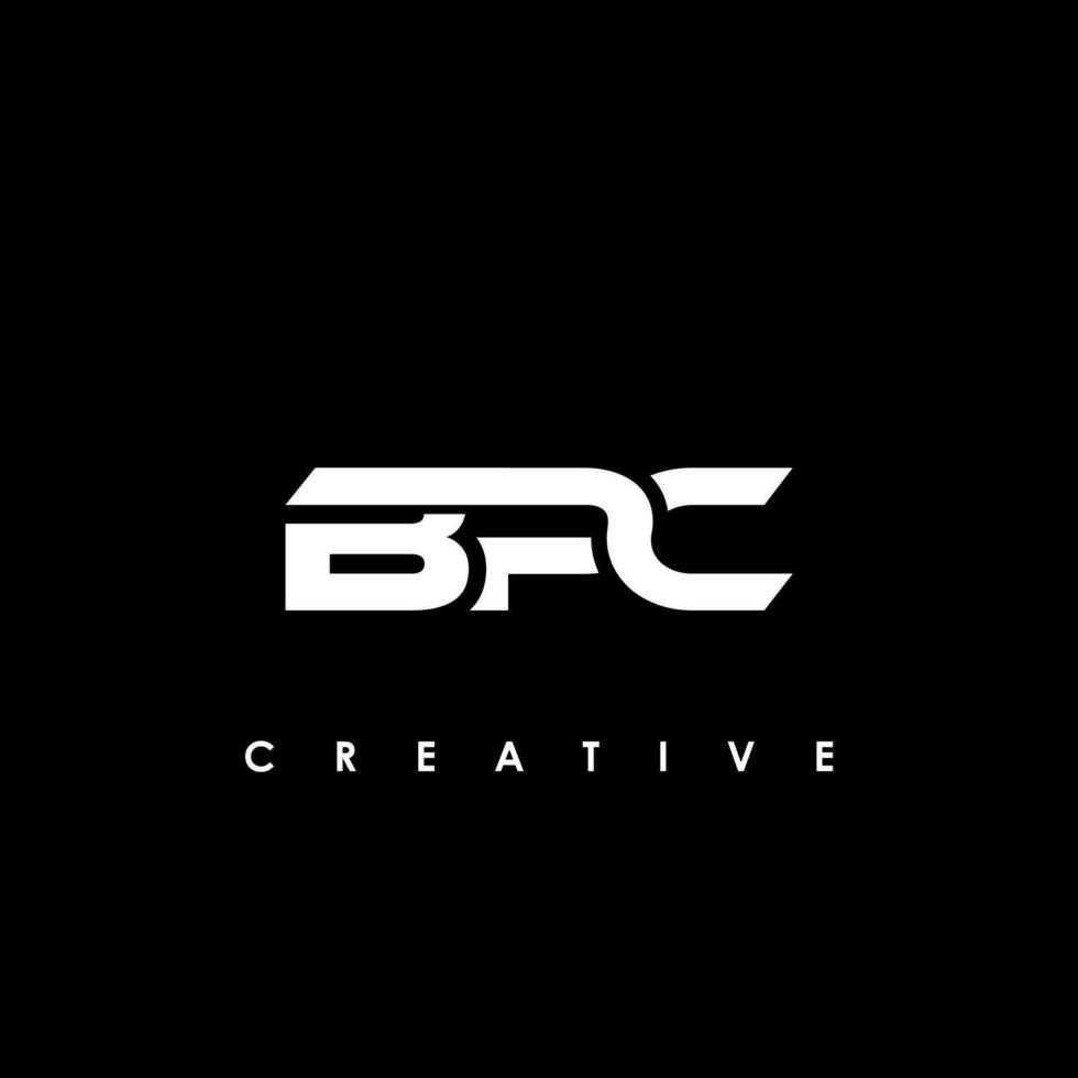 bpc brief eerste logo ontwerp sjabloon vector illustratie
