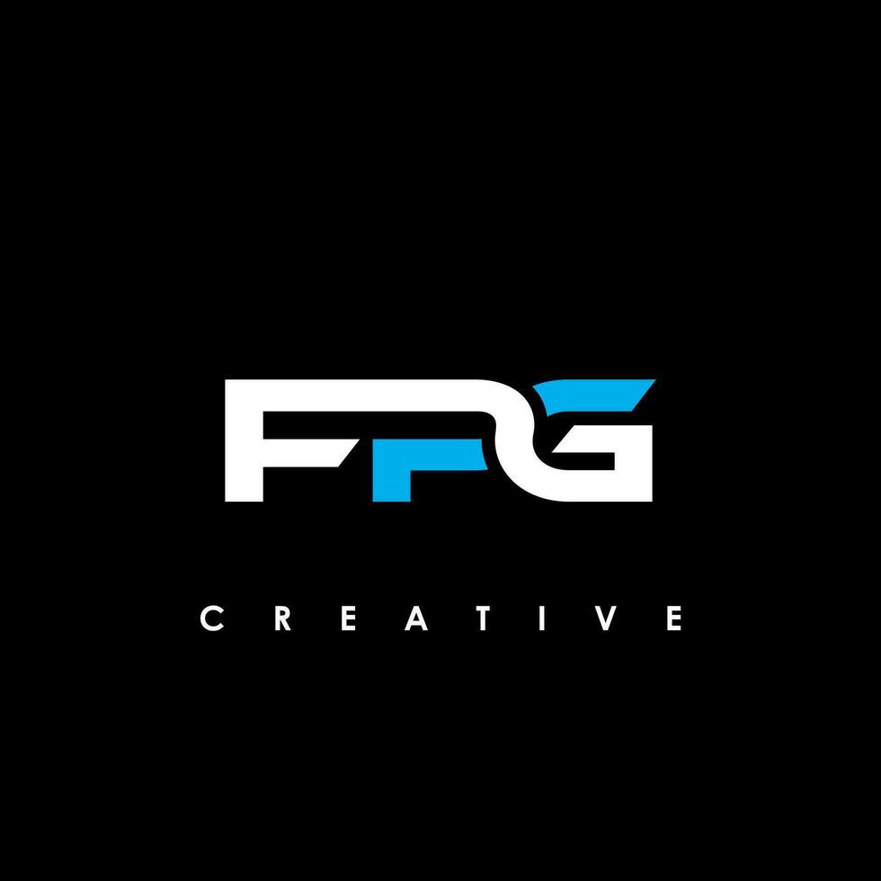 fpg brief eerste logo ontwerp sjabloon vector illustratie