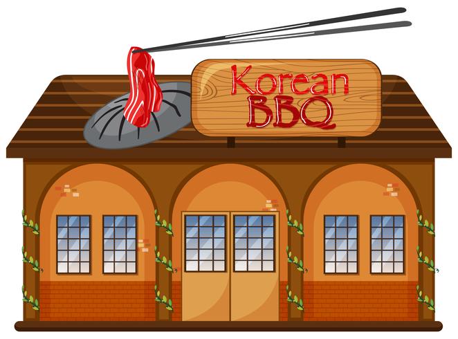 Een Koreaans BBQ-restaurant vector