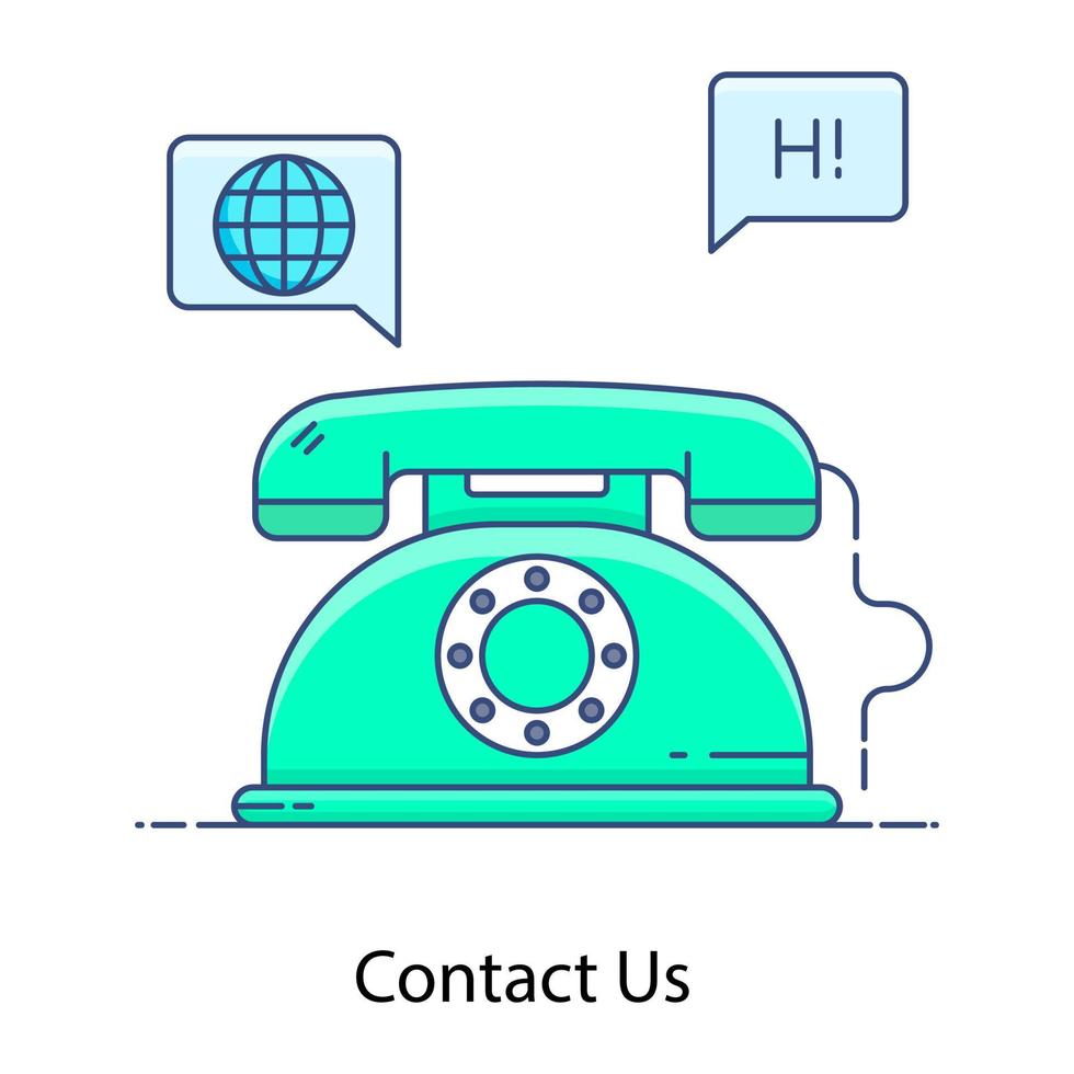 neem contact met ons op en bel ons vector