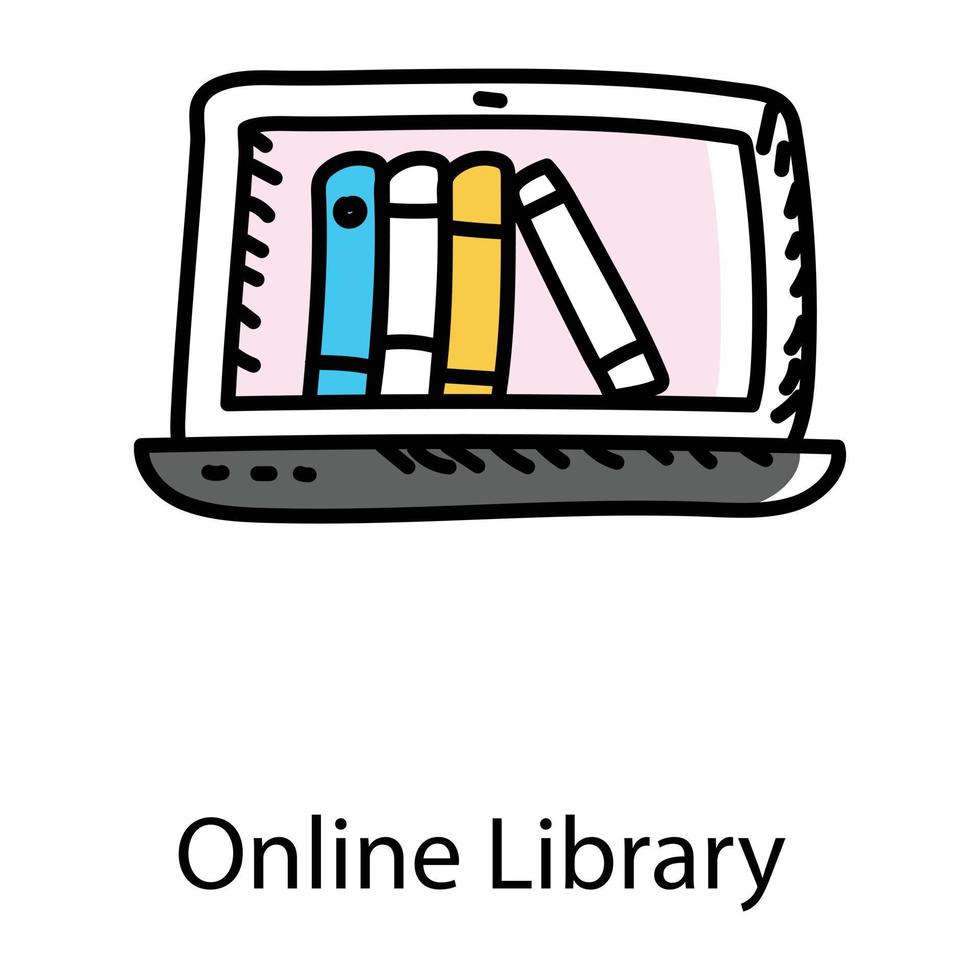 online digitale bibliotheek vector