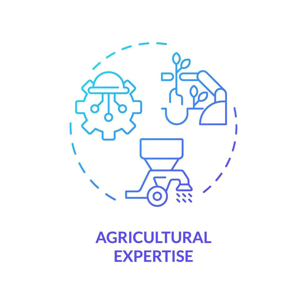 2d helling agrarisch expertise icoon, creatief geïsoleerd vector, dun lijn illustratie vertegenwoordigen agrarisch clusters. vector