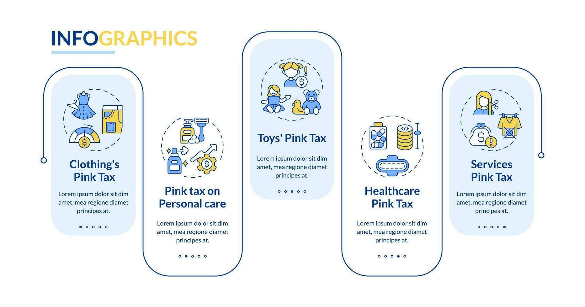 2d roze belasting vector infographics sjabloon met gemakkelijk dun lijn pictogrammen, gegevens visualisatie met 5 stappen, werkwijze tijdlijn grafiek.