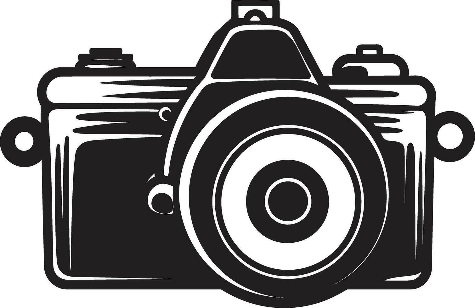 artistiek wijnoogst camera illustratie in silhouet vormklassiek film camera in voortreffelijk zwart vector silhouet