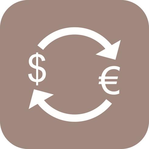 Wissel Euro met Dollar Vector Icon