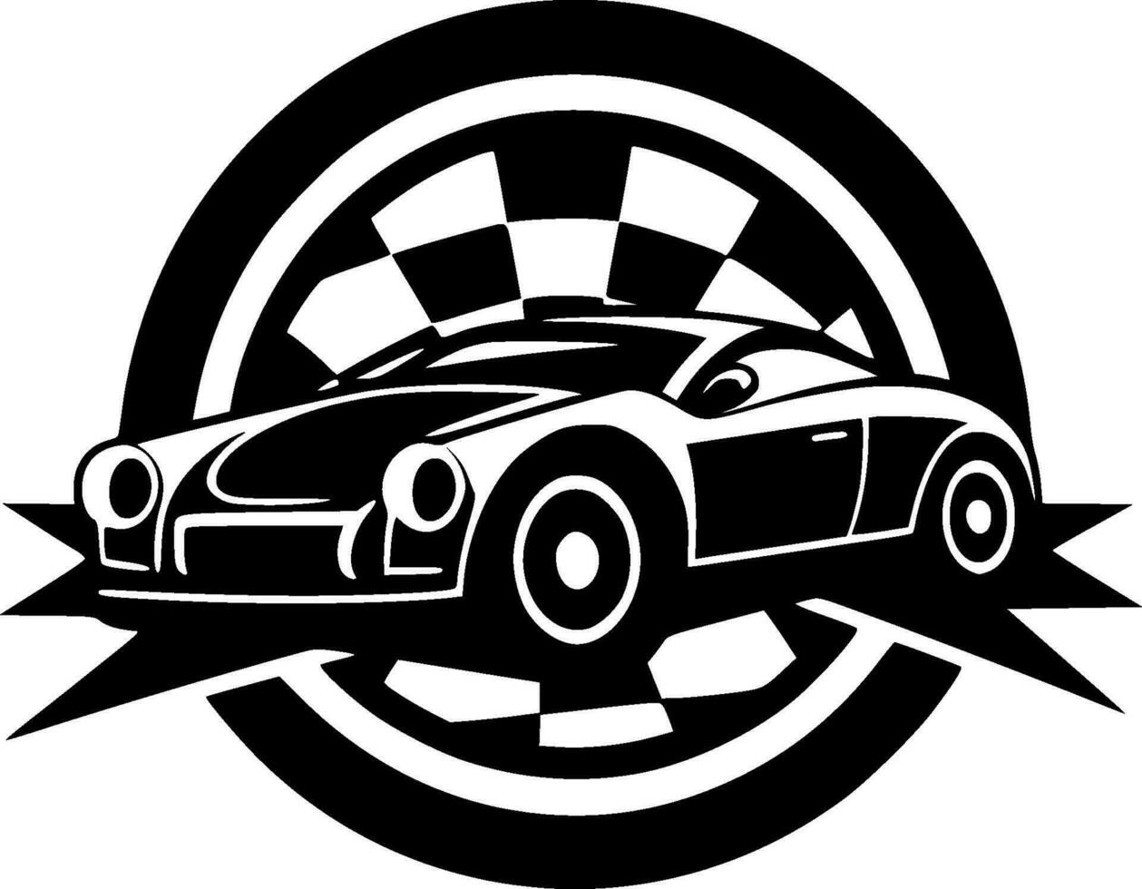 racing - minimalistische en vlak logo - vector illustratie