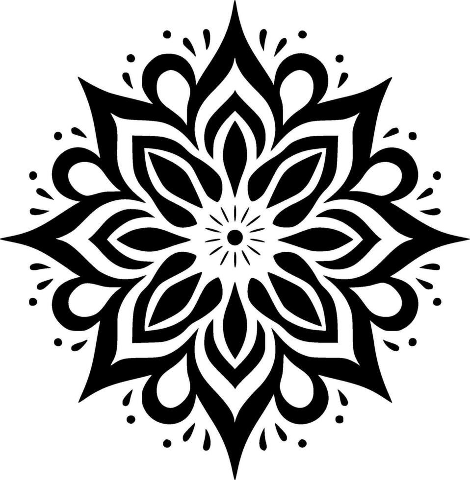 mandala, minimalistische en gemakkelijk silhouet - vector illustratie