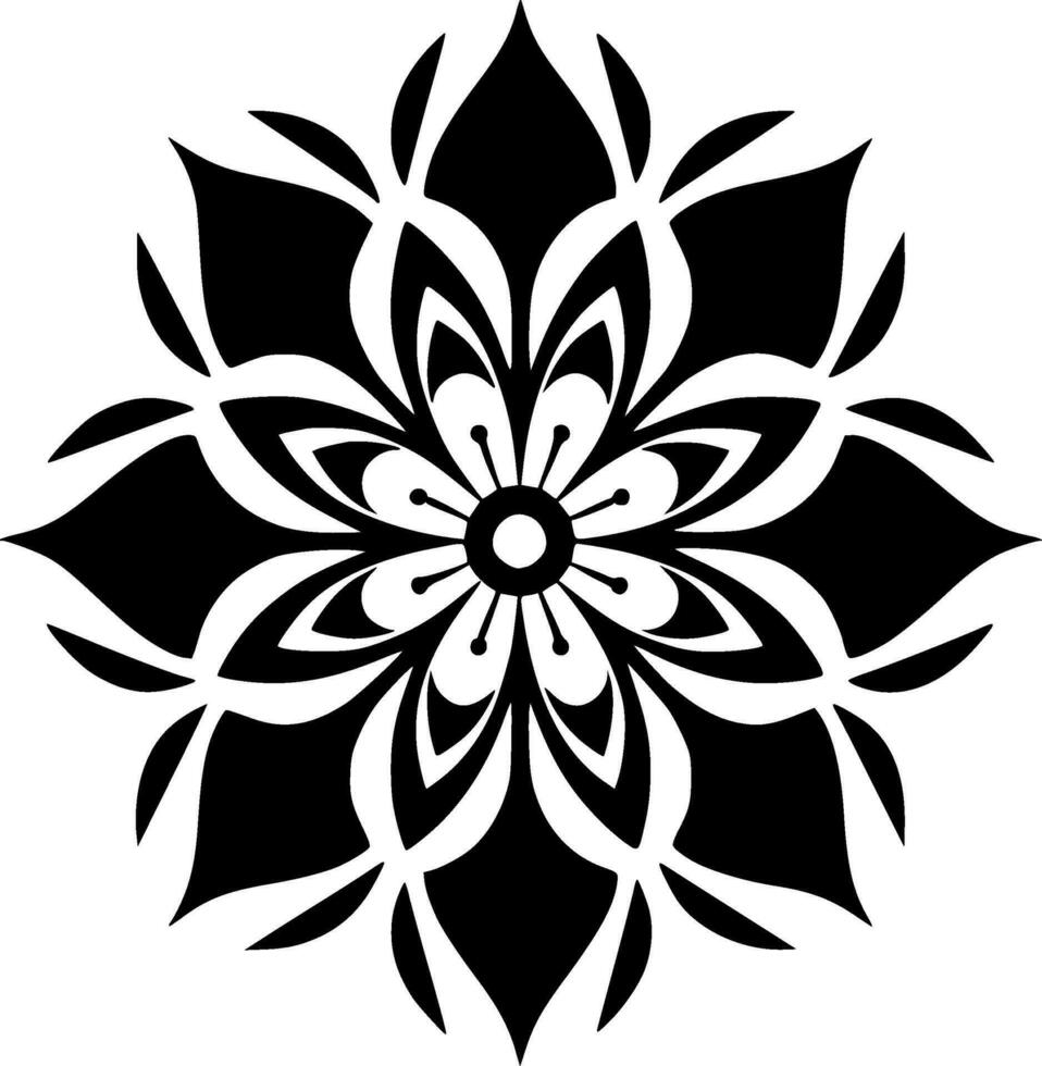 mandala - minimalistische en vlak logo - vector illustratie