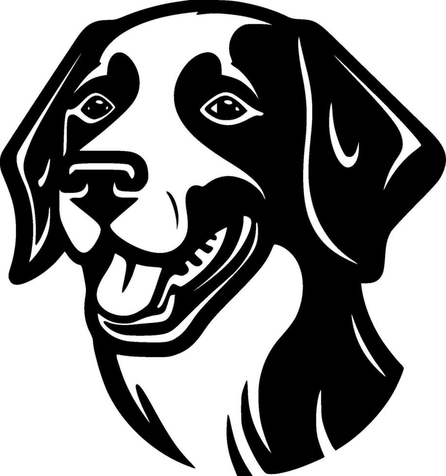 hond, zwart en wit vector illustratie