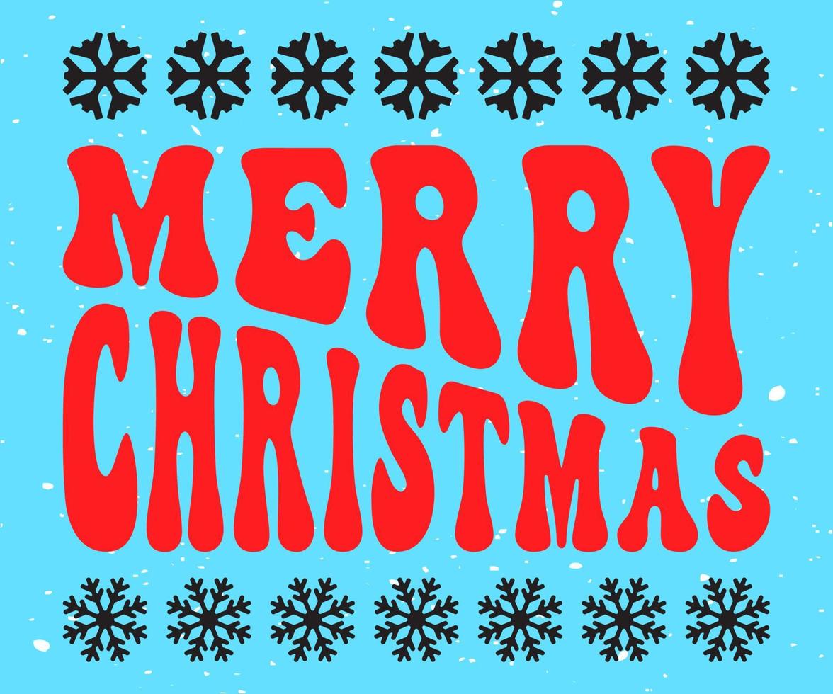 merry christmas typografieontwerp voor banner, wenskaart, poster, flyer, brochureomslag of andere drukproducten, vectorillustratie. vector