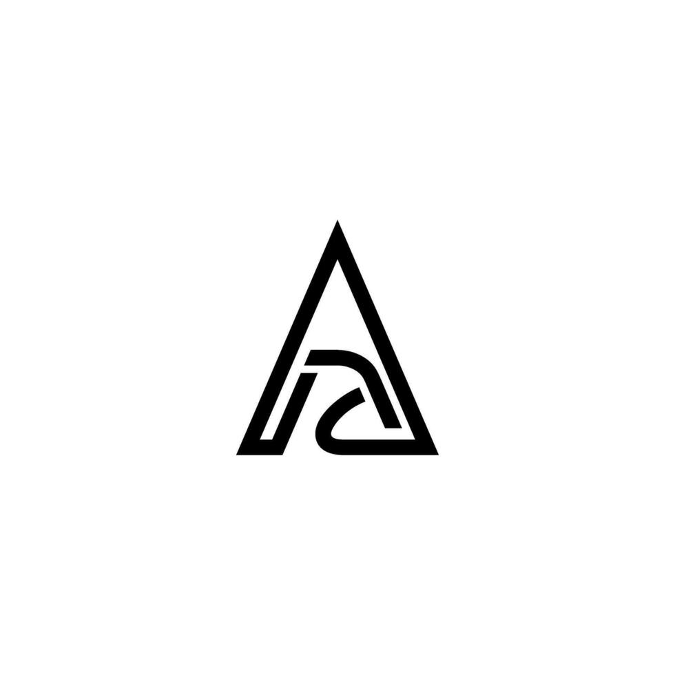 een driehoek met de brieven s en een zwart driehoek vector
