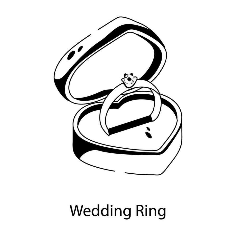 modieus bruiloft ring vector