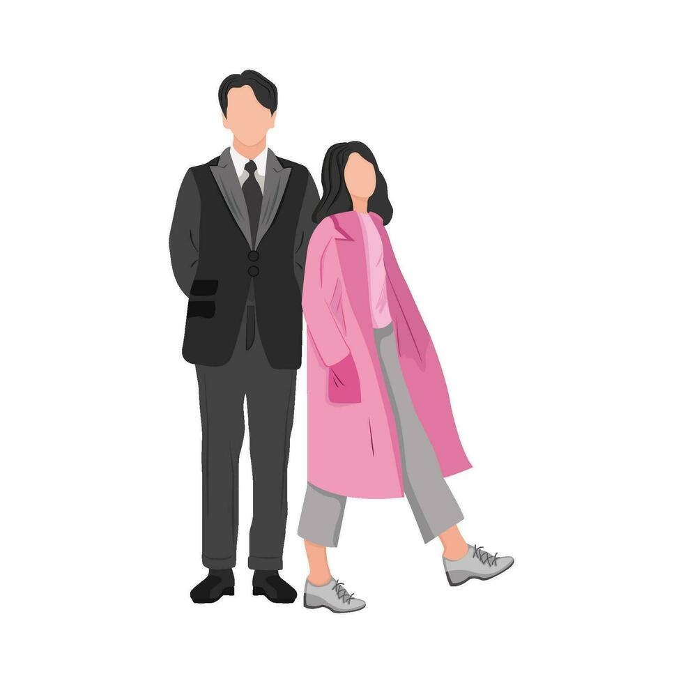 Mens en vrouw illustratie vector