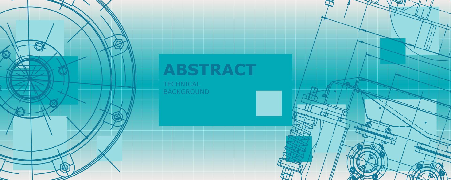 abstracte achtergrond concept mechanische engineering tekening. technisch behang vector