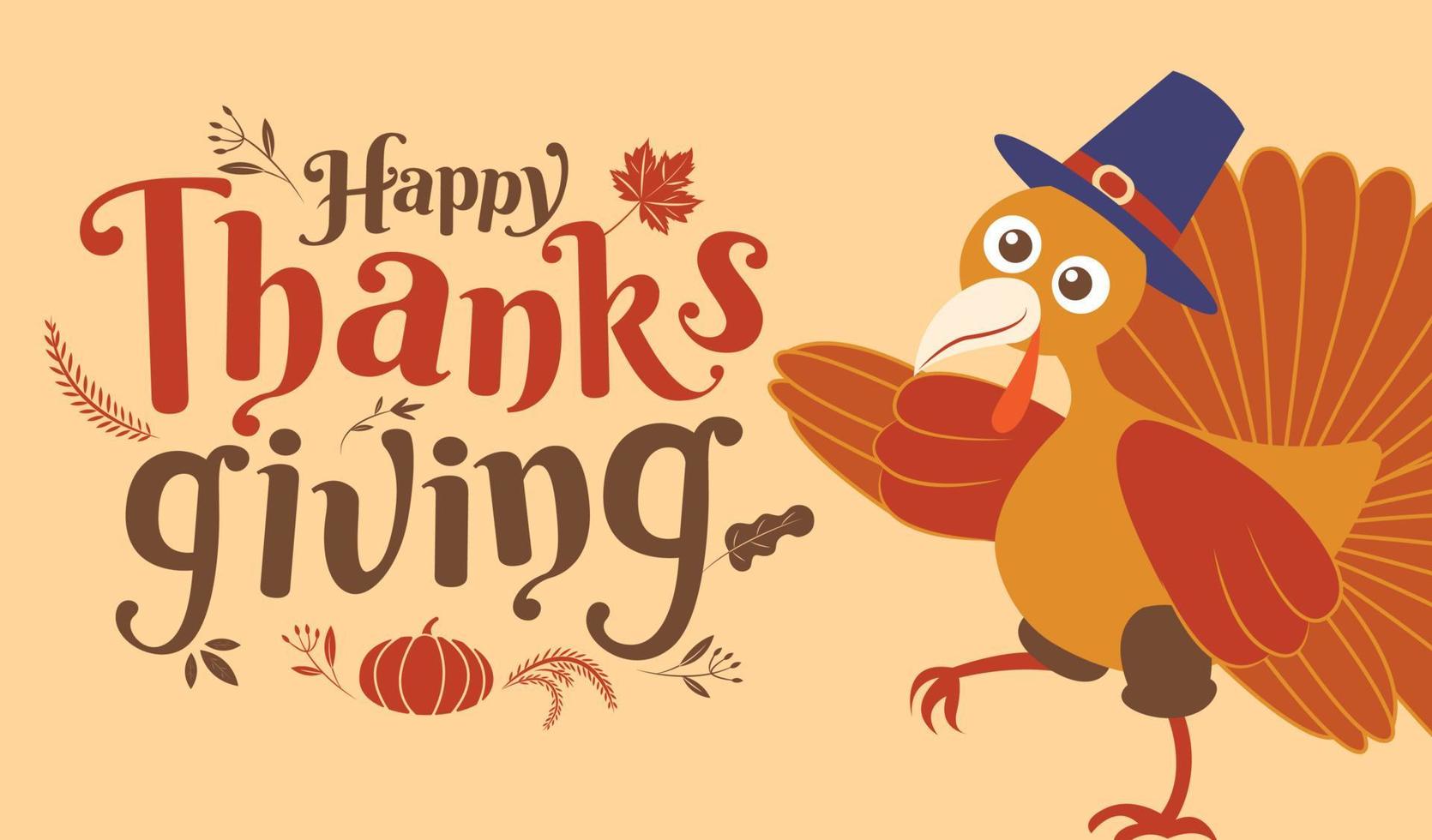 happy thanksgiving day, herfst, typografie, kalligrafieontwerp, vectorillustratie vector