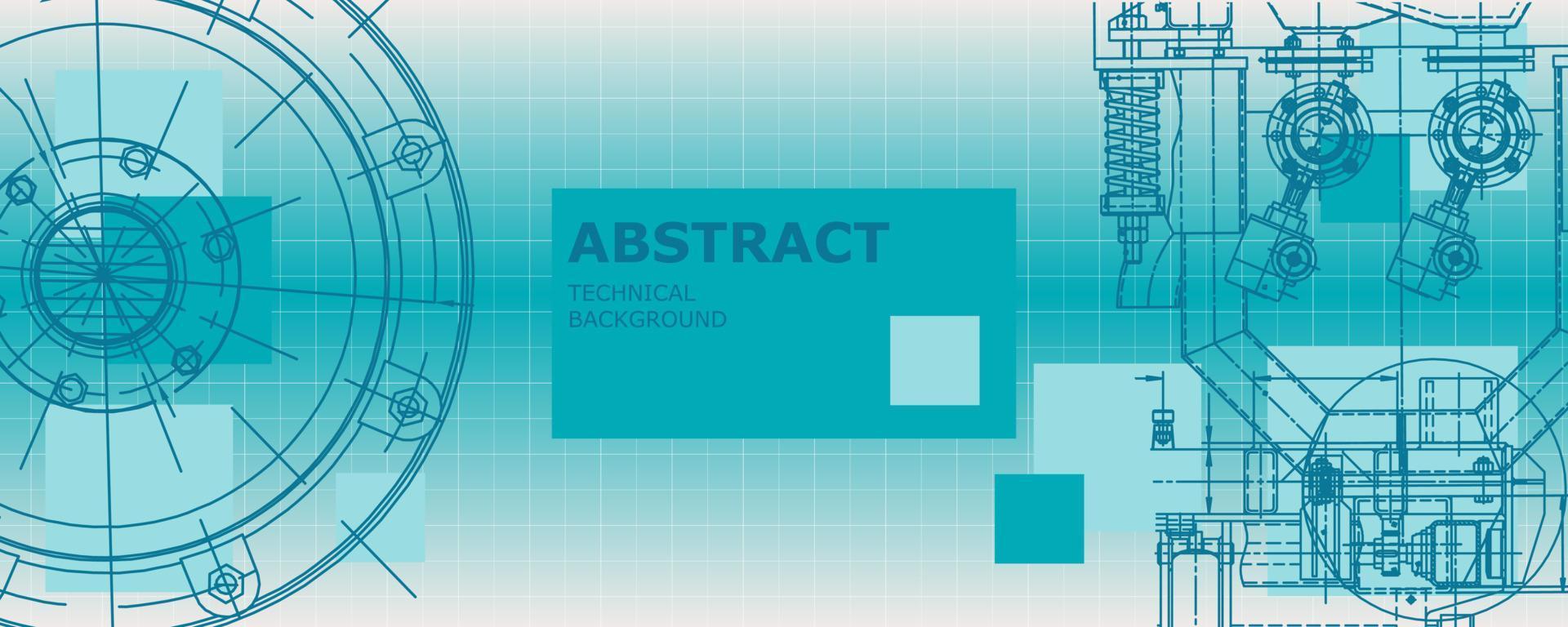 abstracte achtergrond concept mechanische engineering tekening. technisch behang vector