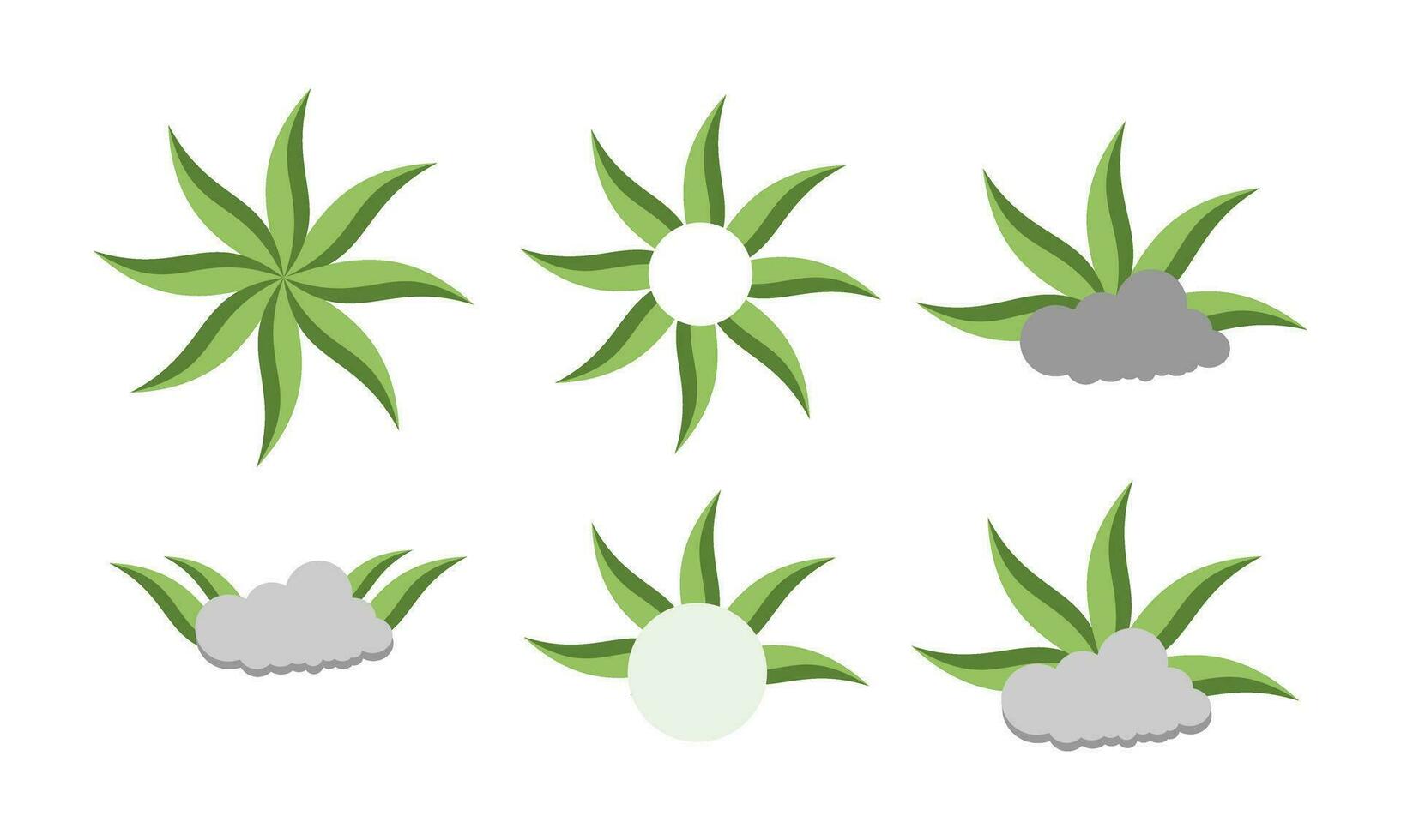 zwart wolken ten gevolge naar verontreiniging en groen bladeren vector