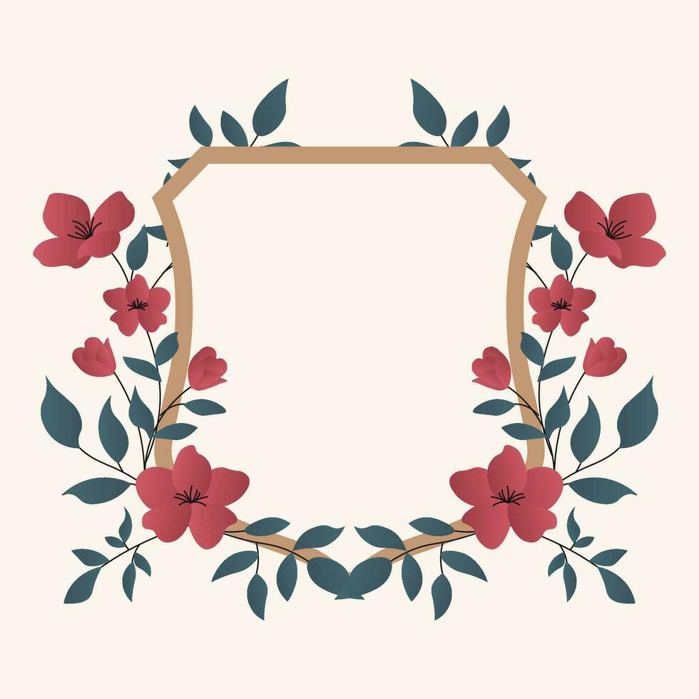 Koninklijk kam met bloemen ontwerp vector