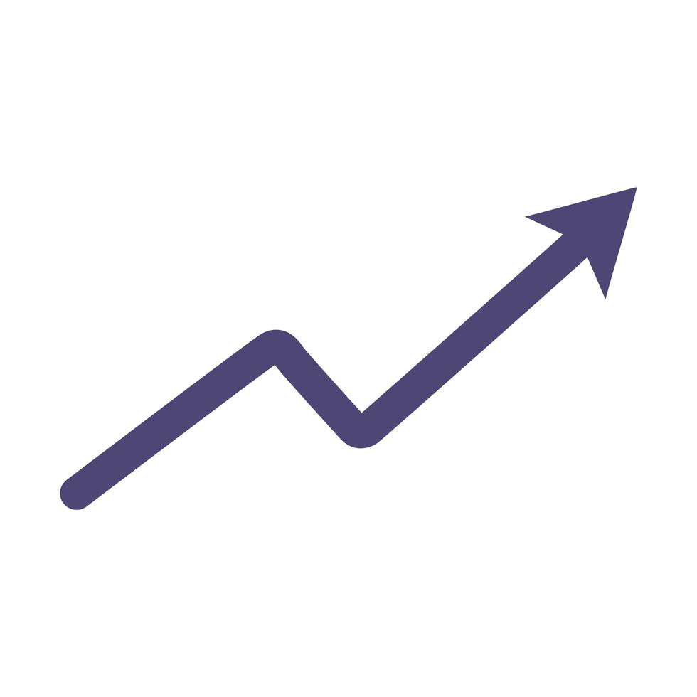 verhoging financiële pijl vector