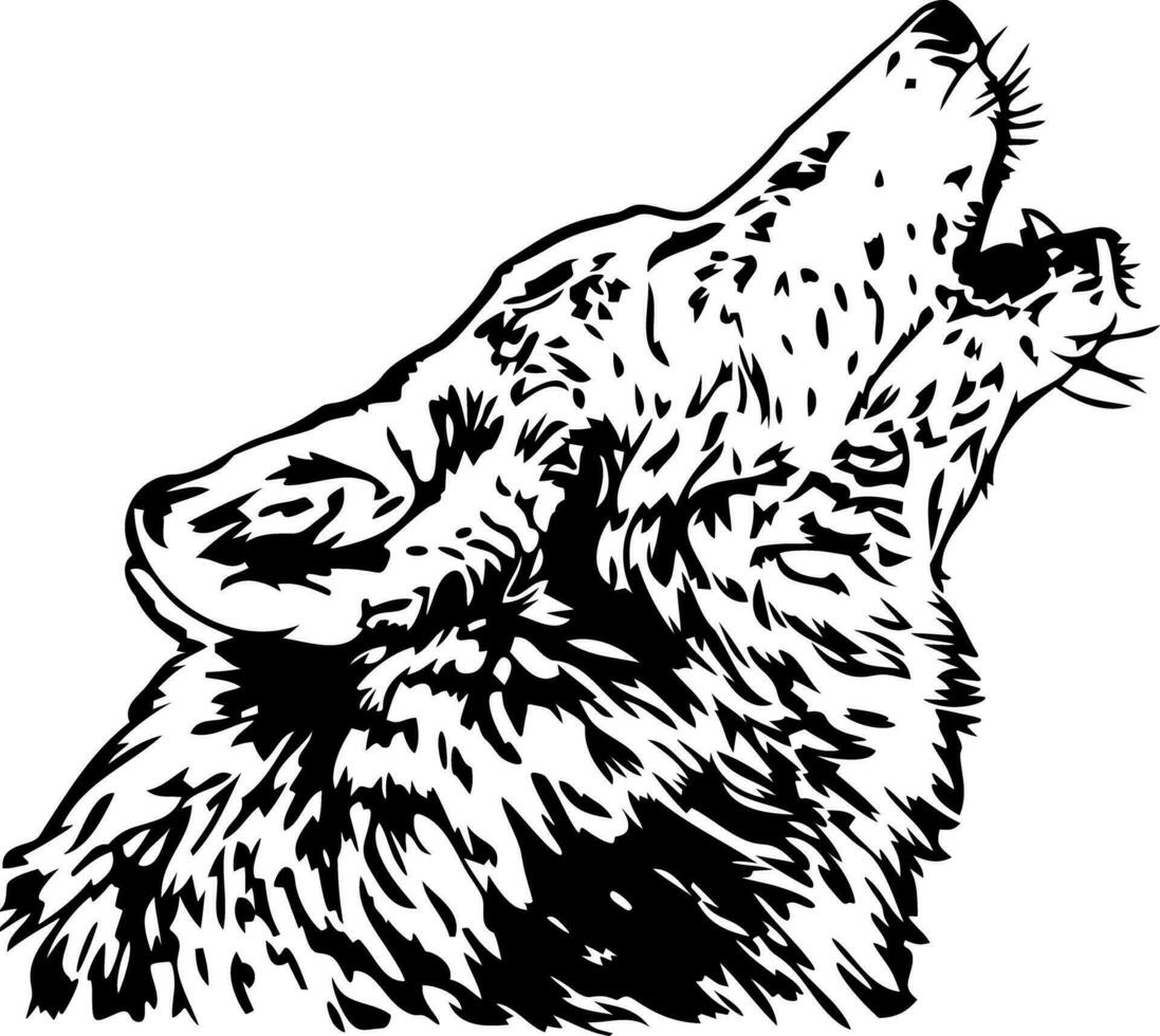 wolf gehuil transparant achtergrond illustratie vector