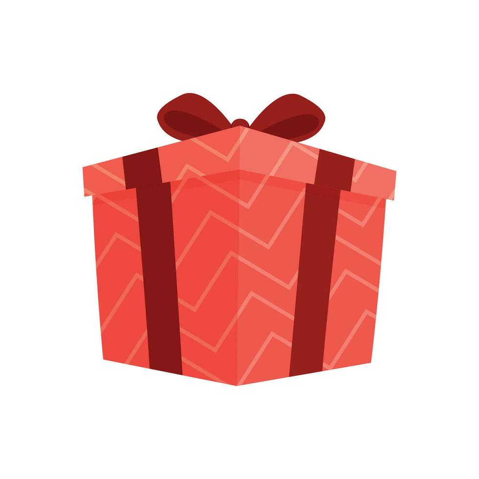 vector kleurrijk rood geschenk doos met boog geschenk Cadeau icoon illustratie vector