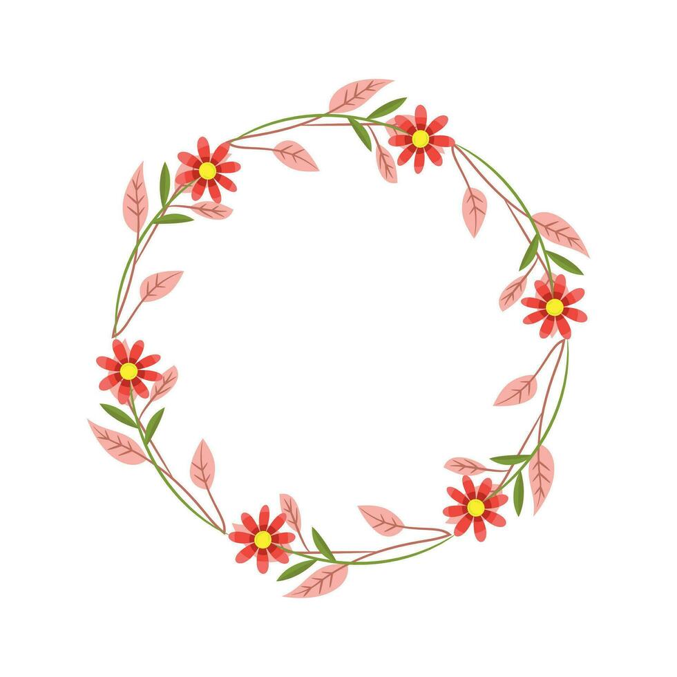 12 vector hand- getrokken bloemen krans Aan wit achtergrond