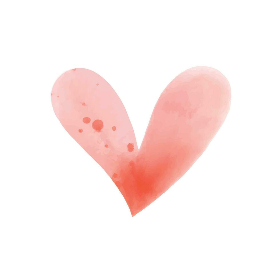 vector waterverf hart vorm kunst hand geschilderd geïsoleerd