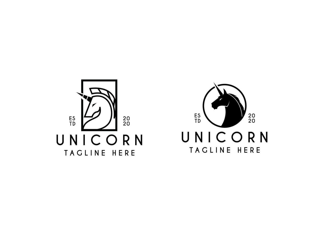 eenhoorn logo ontwerp sjabloon vector