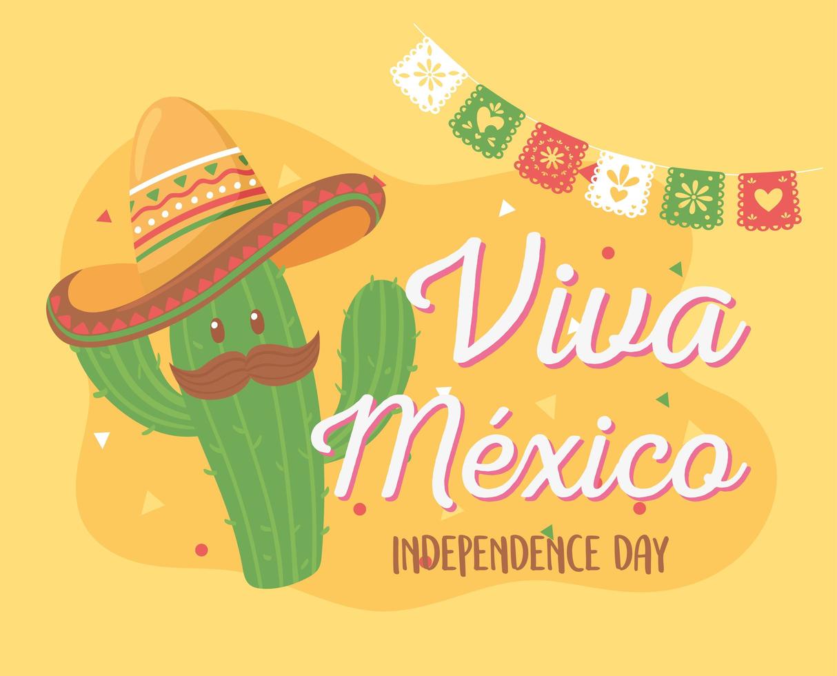 viva mexico onafhankelijkheidsdag vector