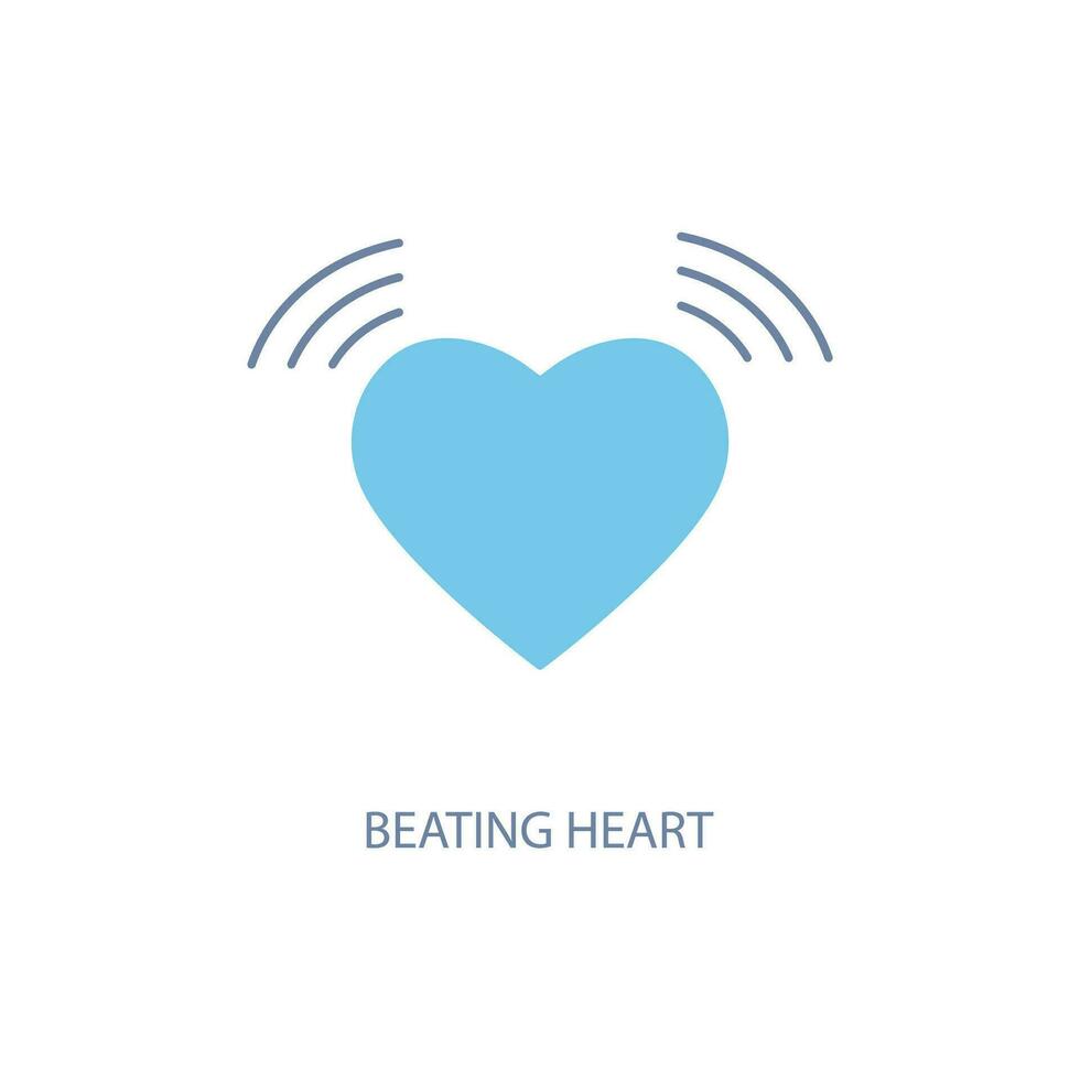 slaan hart concept lijn icoon. gemakkelijk element illustratie. slaan hart concept schets symbool ontwerp. vector