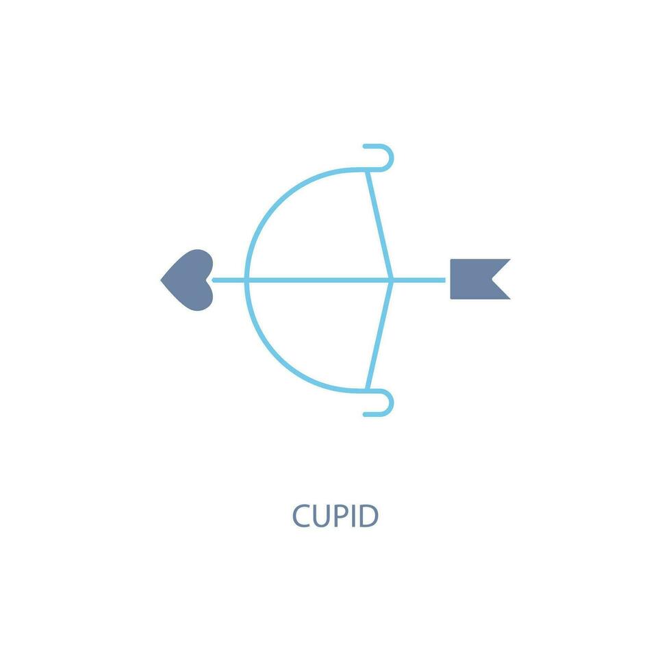 Cupido concept lijn icoon. gemakkelijk element illustratie. Cupido concept schets symbool ontwerp. vector