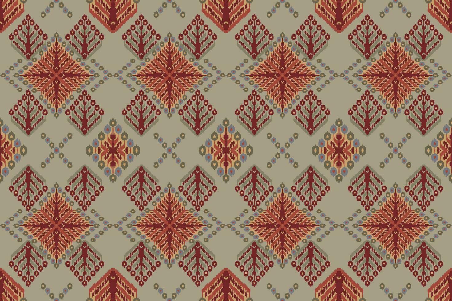 ikat tribal Indisch naadloos patroon. etnisch aztec kleding stof tapijt mandala ornament inheems boho chevron textiel.geometrisch Afrikaanse Amerikaans oosters traditioneel vector illustraties. borduurwerk stijl