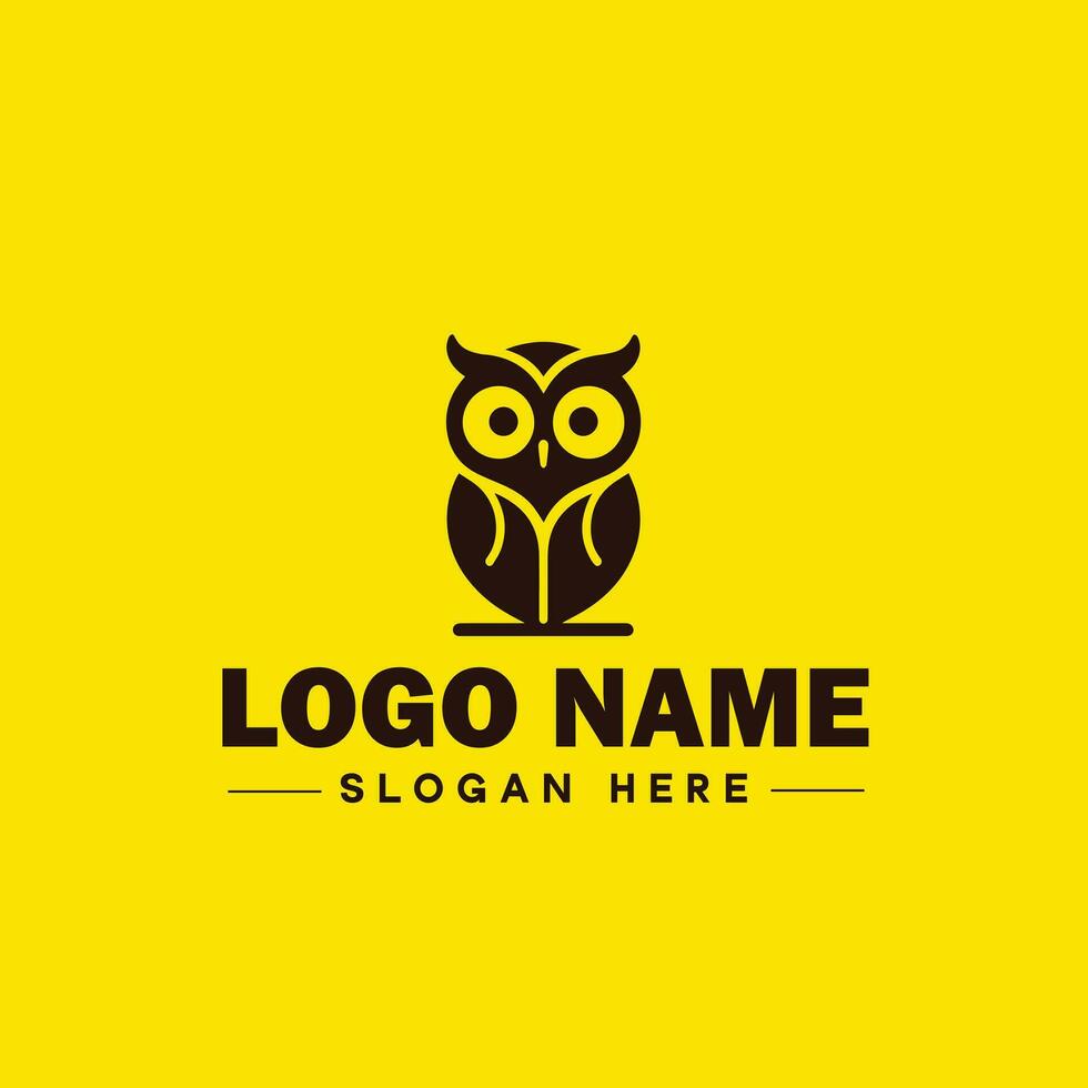 uil logo voor bedrijf, bedrijf, gemeenschap, team logo en icoon symbool schoon vlak modern minimalistische bedrijf logo ontwerp bewerkbare vector